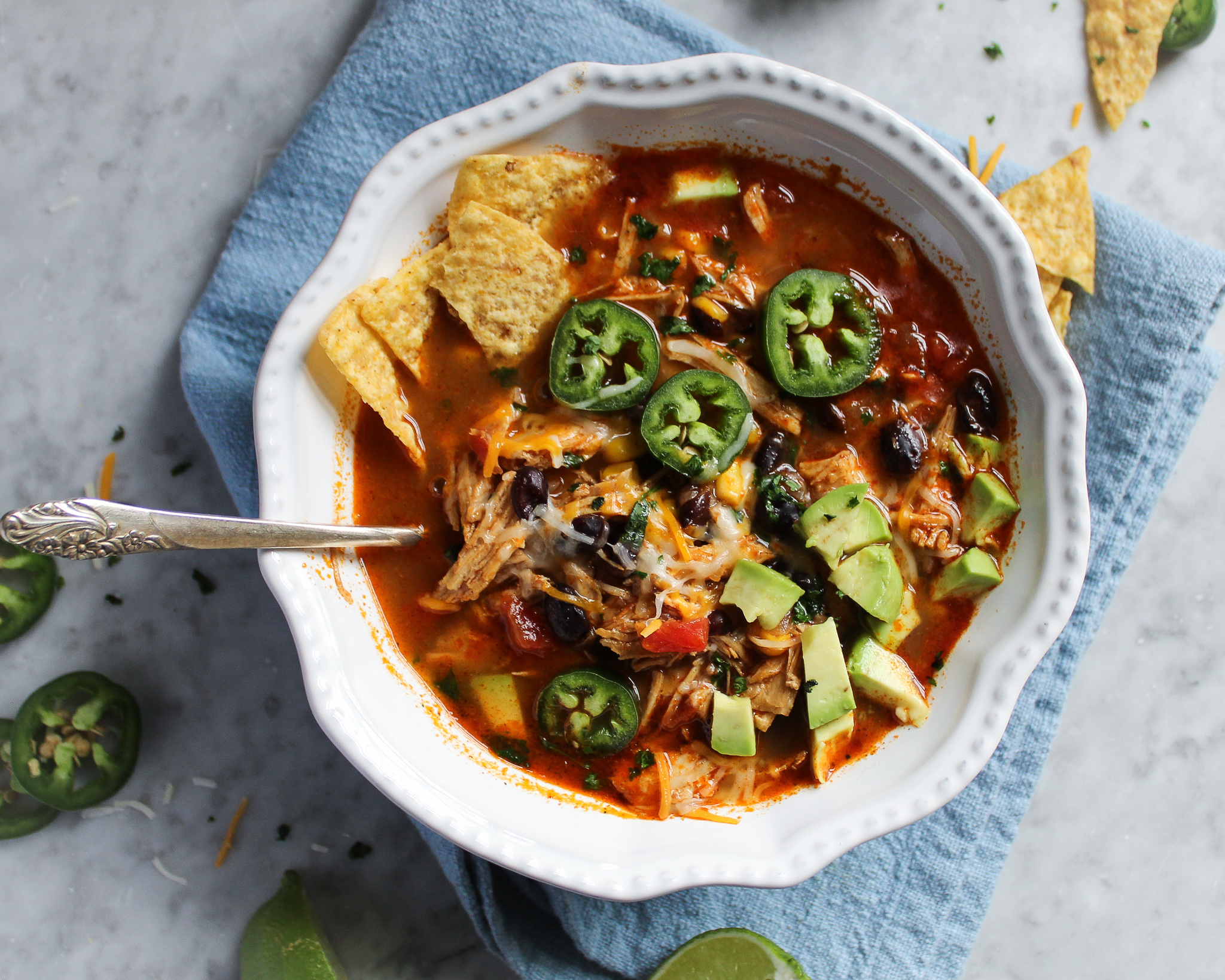 30 Minute One Pot Chicken Tortilla Soup Recipe - Midwest Foodie