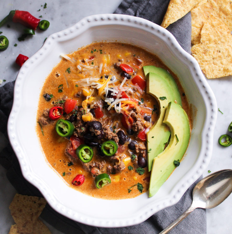 Creamy Taco Soup - Midwest Southerner